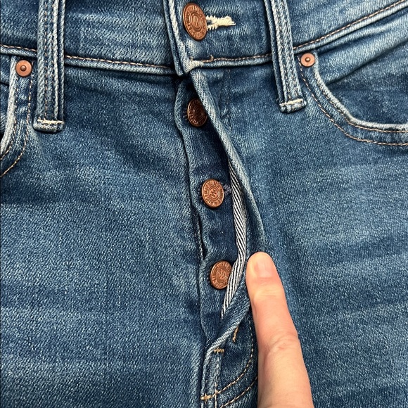 Mother The Tomcat High Rise Cropped Straight Jean in Layover Size 25 - Picture 9 of 16